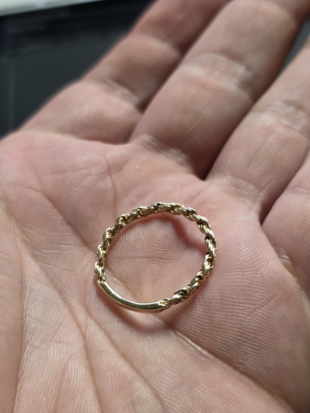 10k Gold Twisted Rope Band Ring - Size 10